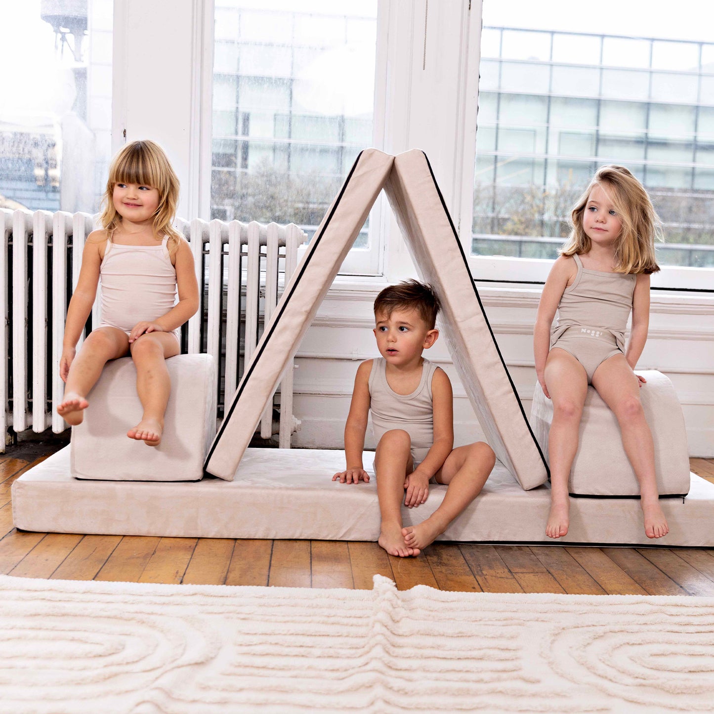 Logo Band White, Boy (2 Sets)
