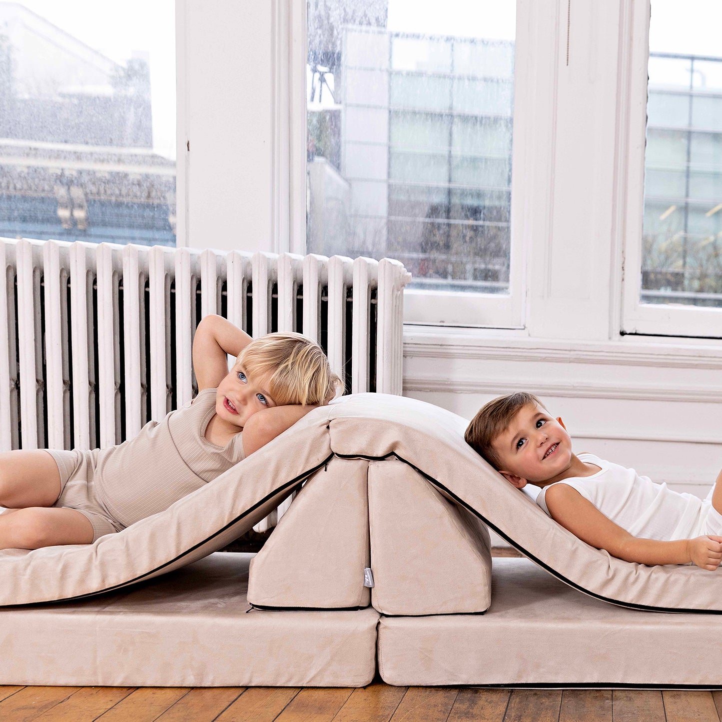 Ribbed Taupe + White (2 Sets)
