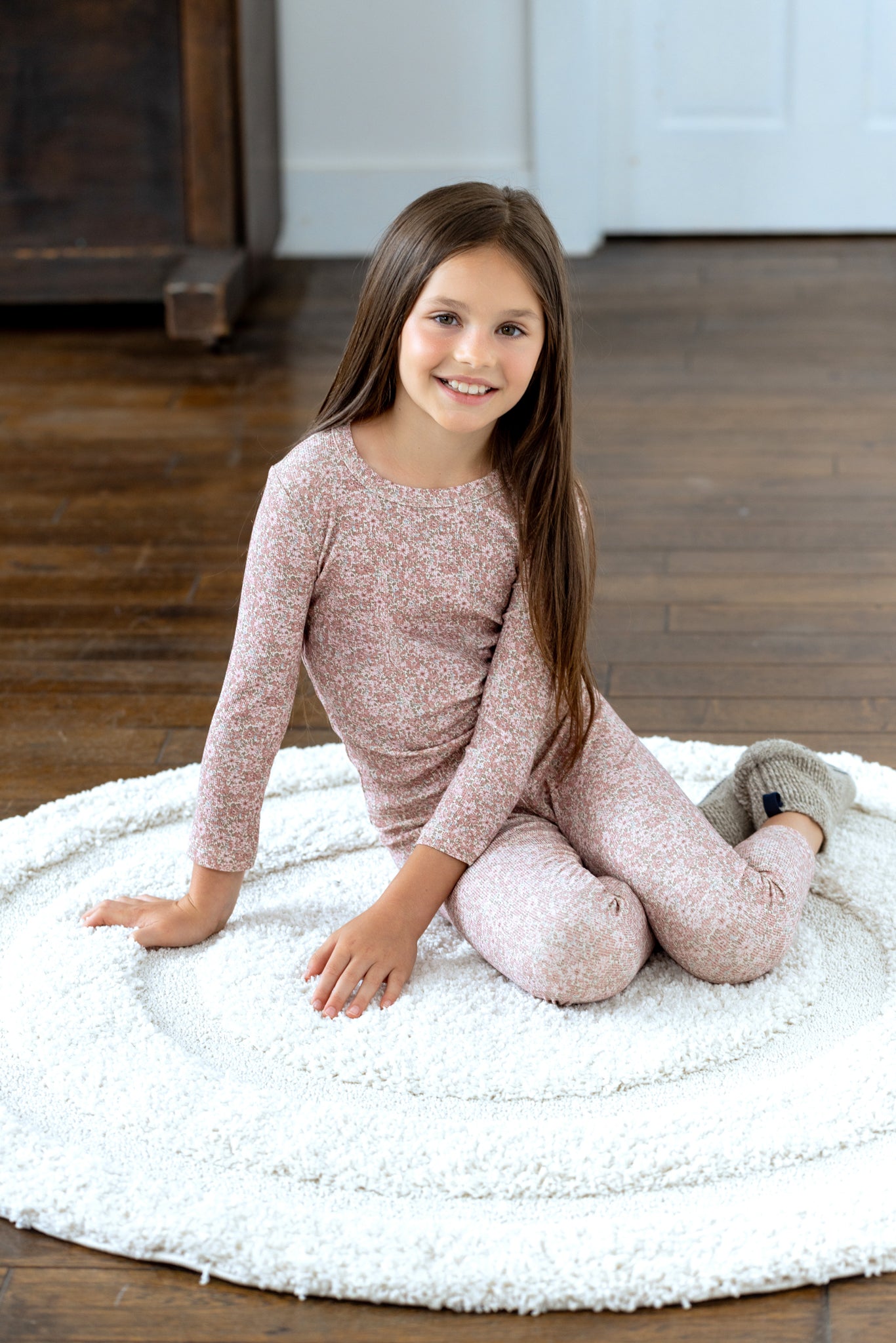 Bamboo Floral Print Footie