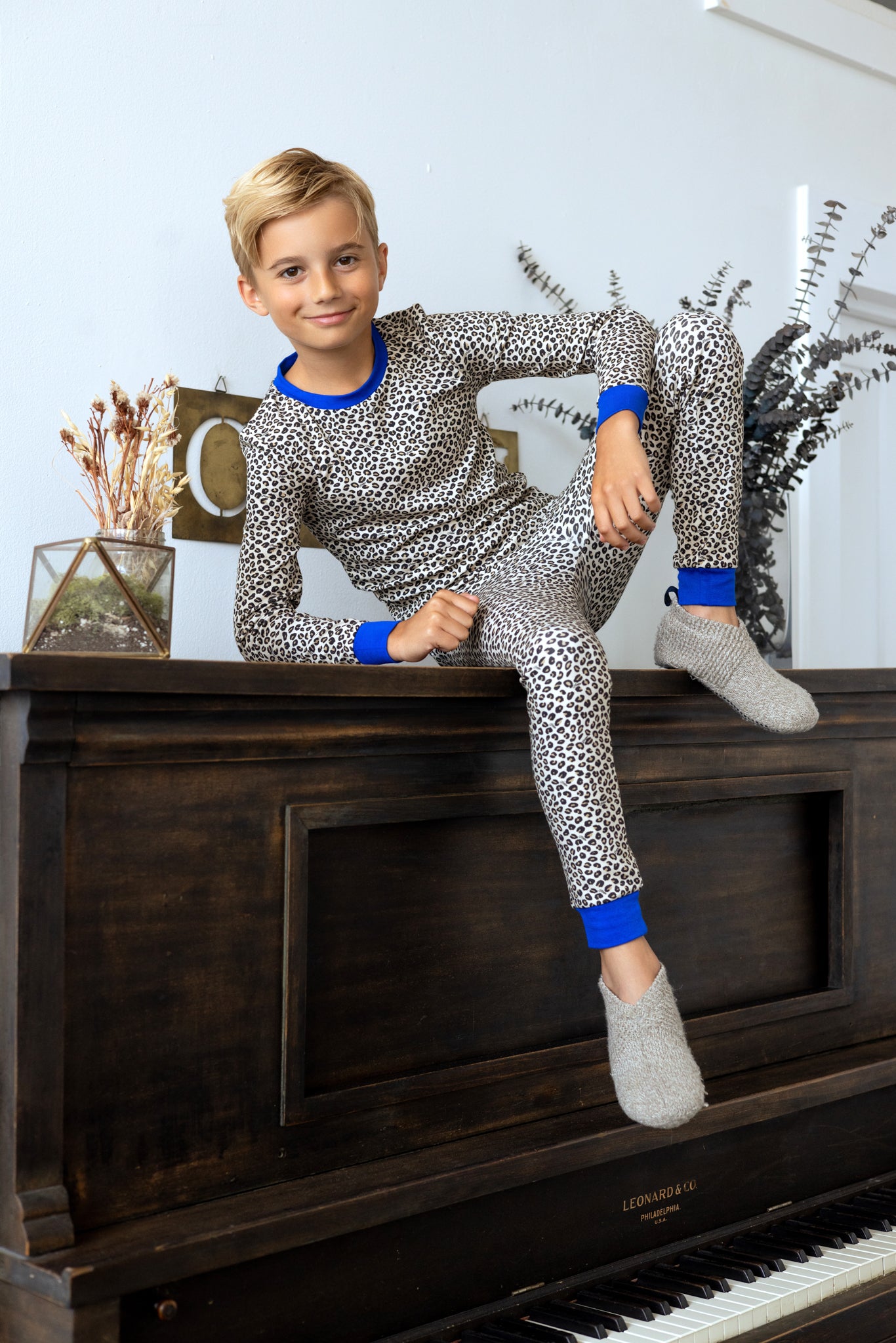 Bamboo Leopard Print Loungewear Set