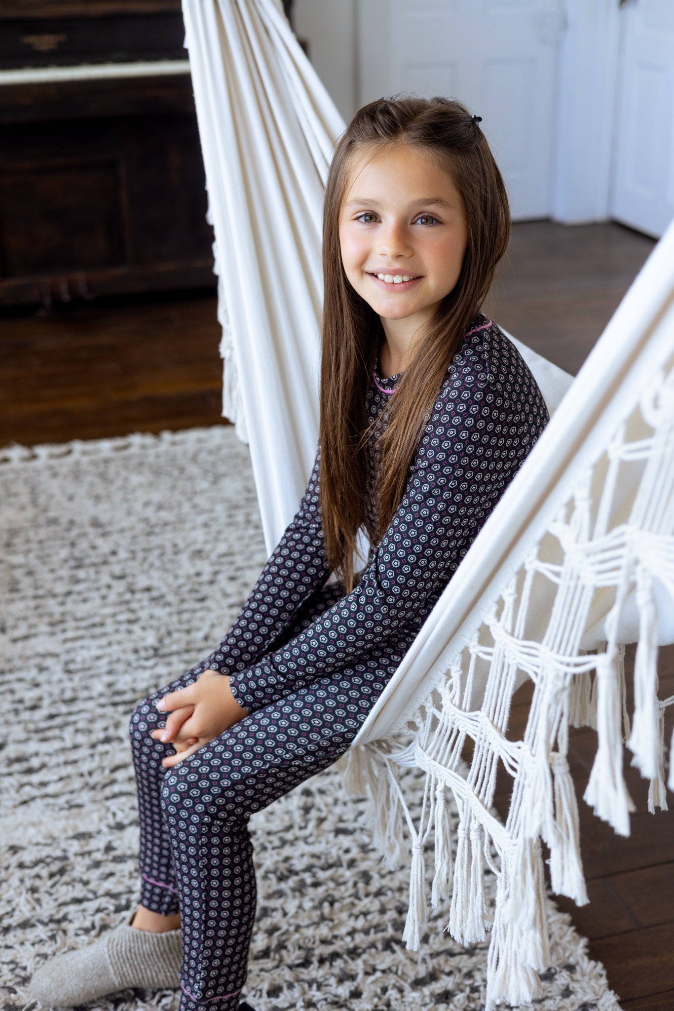 Bamboo Pattern Loungewear Set