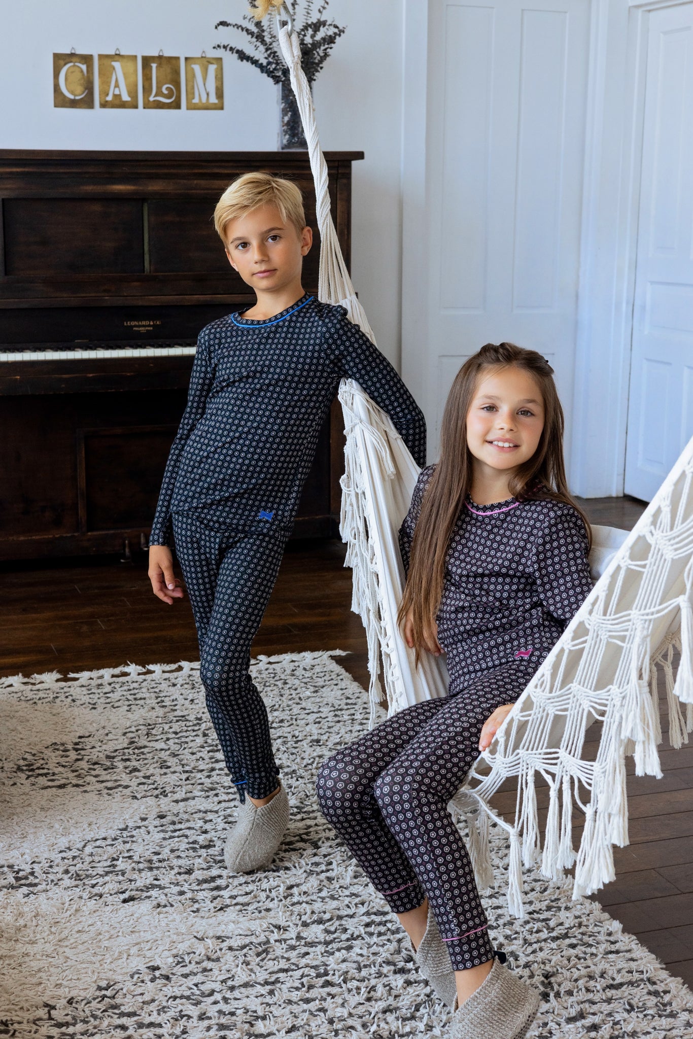 Bamboo Pattern Loungewear Set