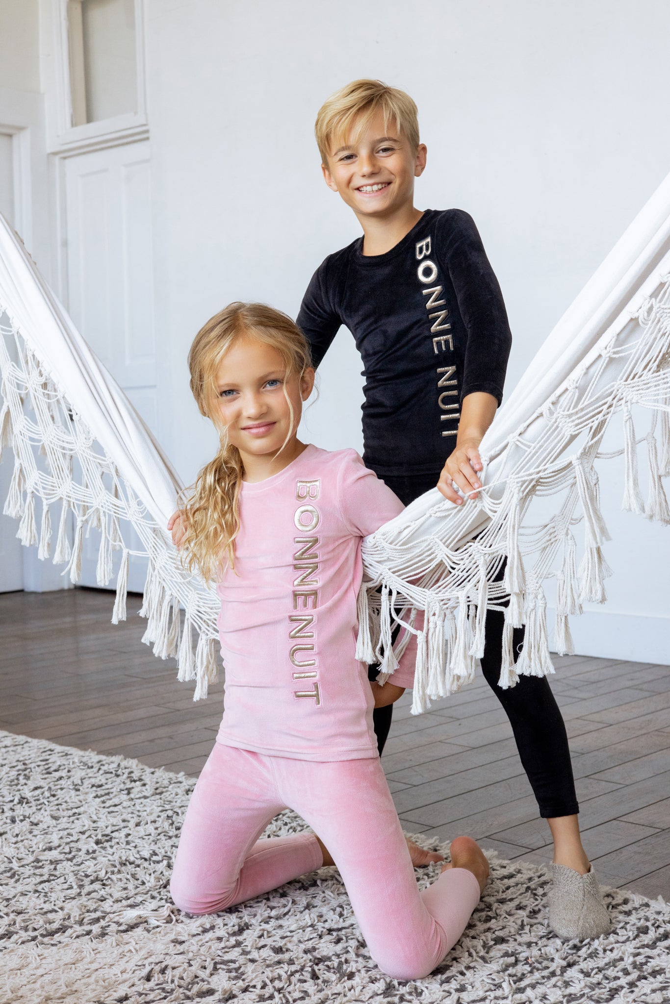 Velour Puffy Letters Loungewear Set