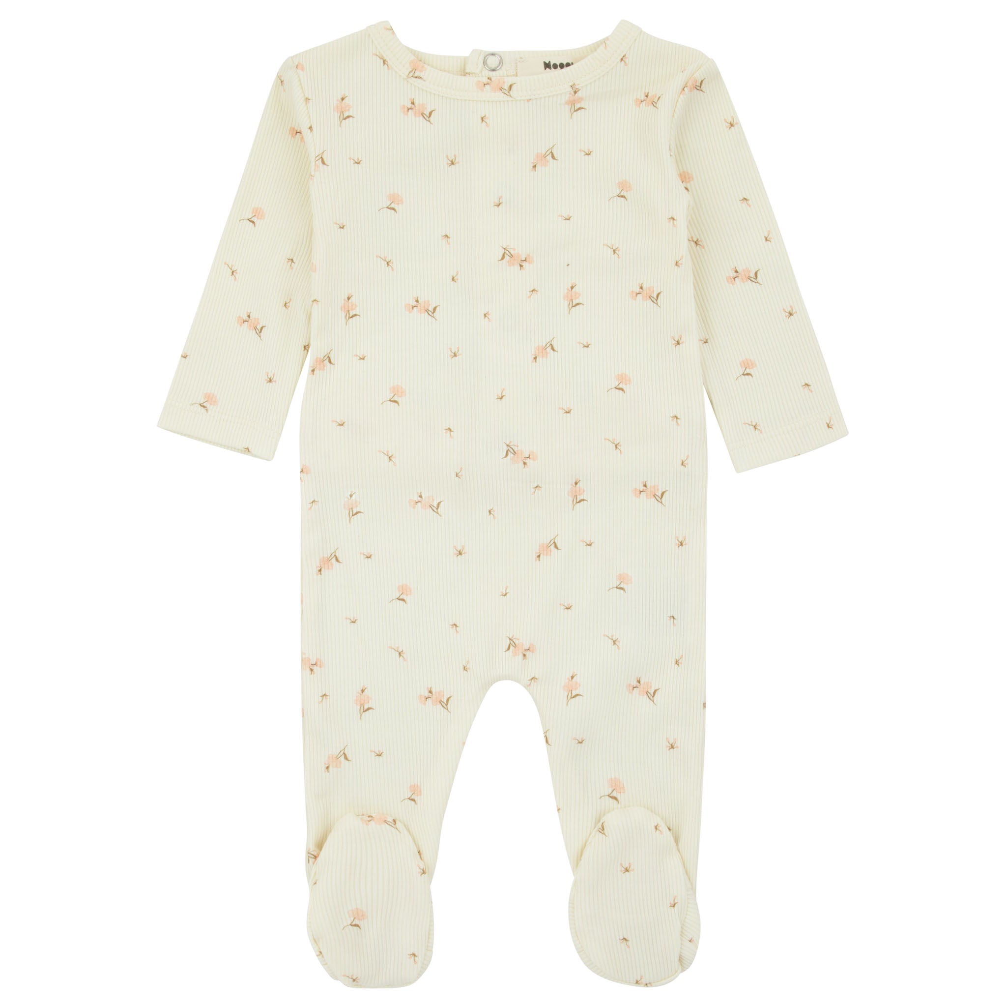 Floral Pima Footies for Girl main image 1