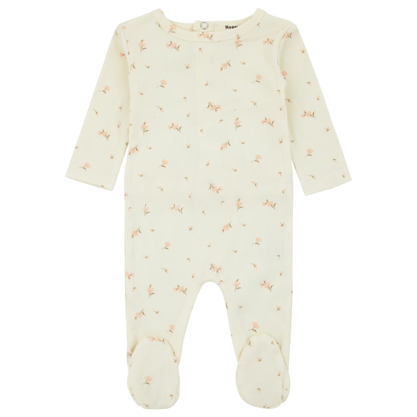 Bamboo Ribbed Floral Footie