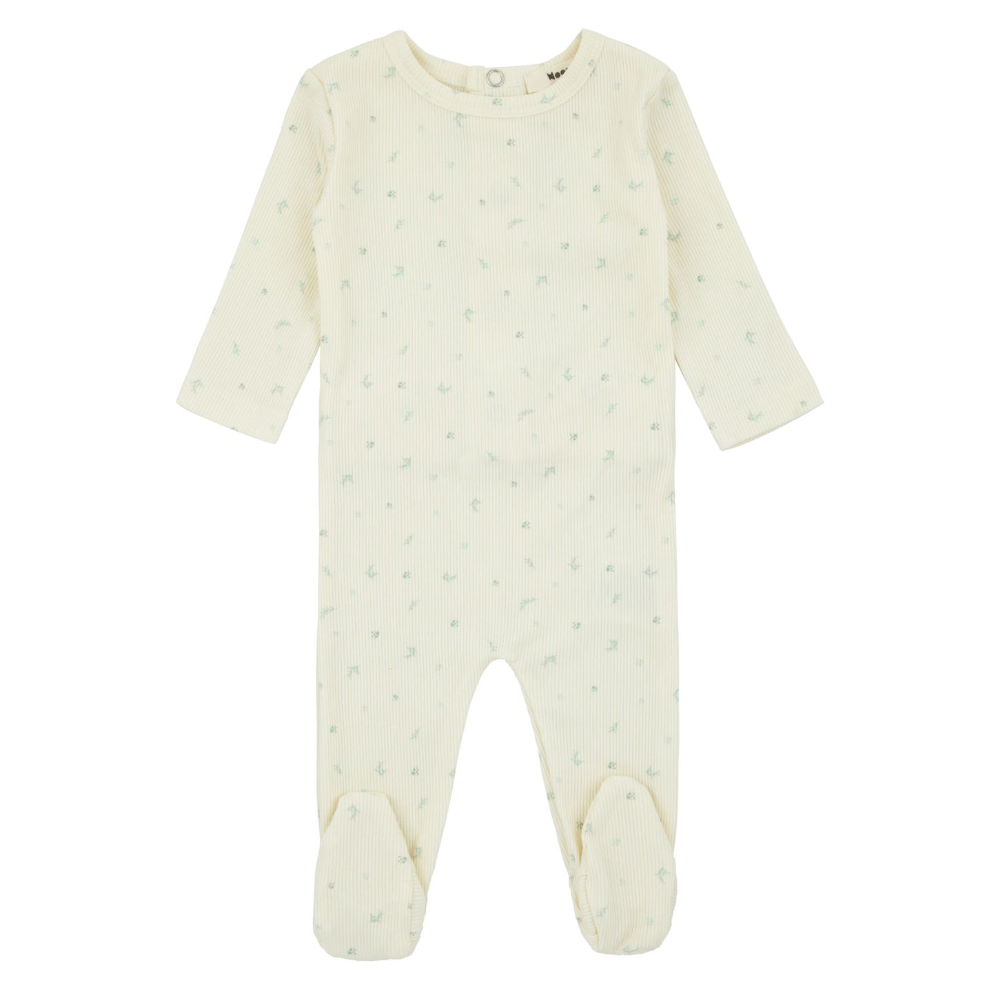 Bamboo Ribbed Floral Footie