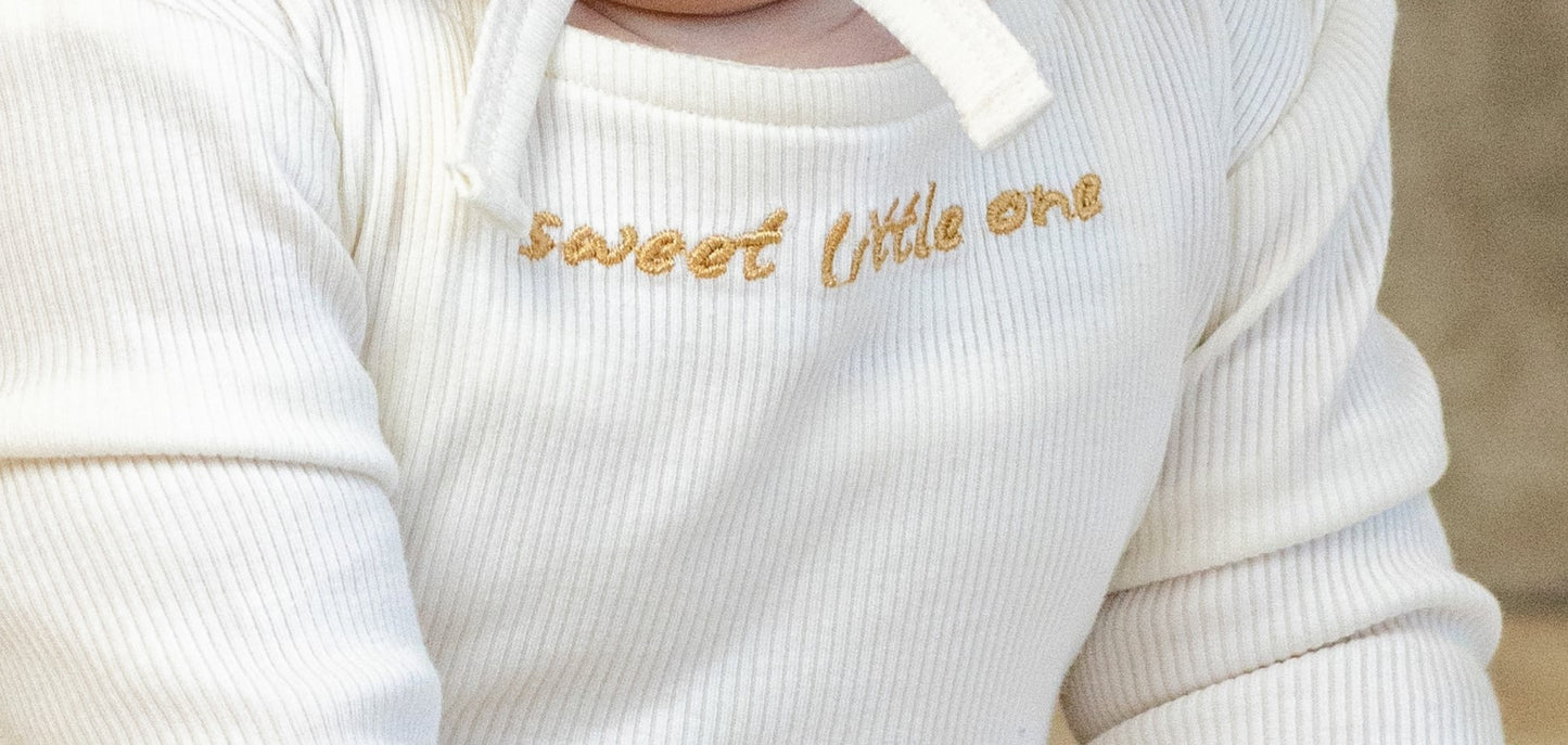 Sweet Little One Footie And Bonnet, Ivory