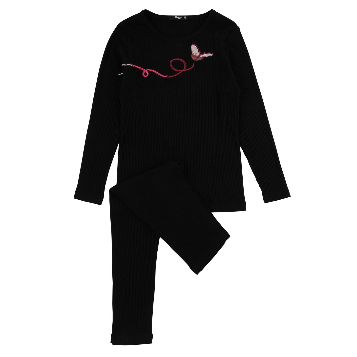 Butterfly Ribbed Loungewear Set