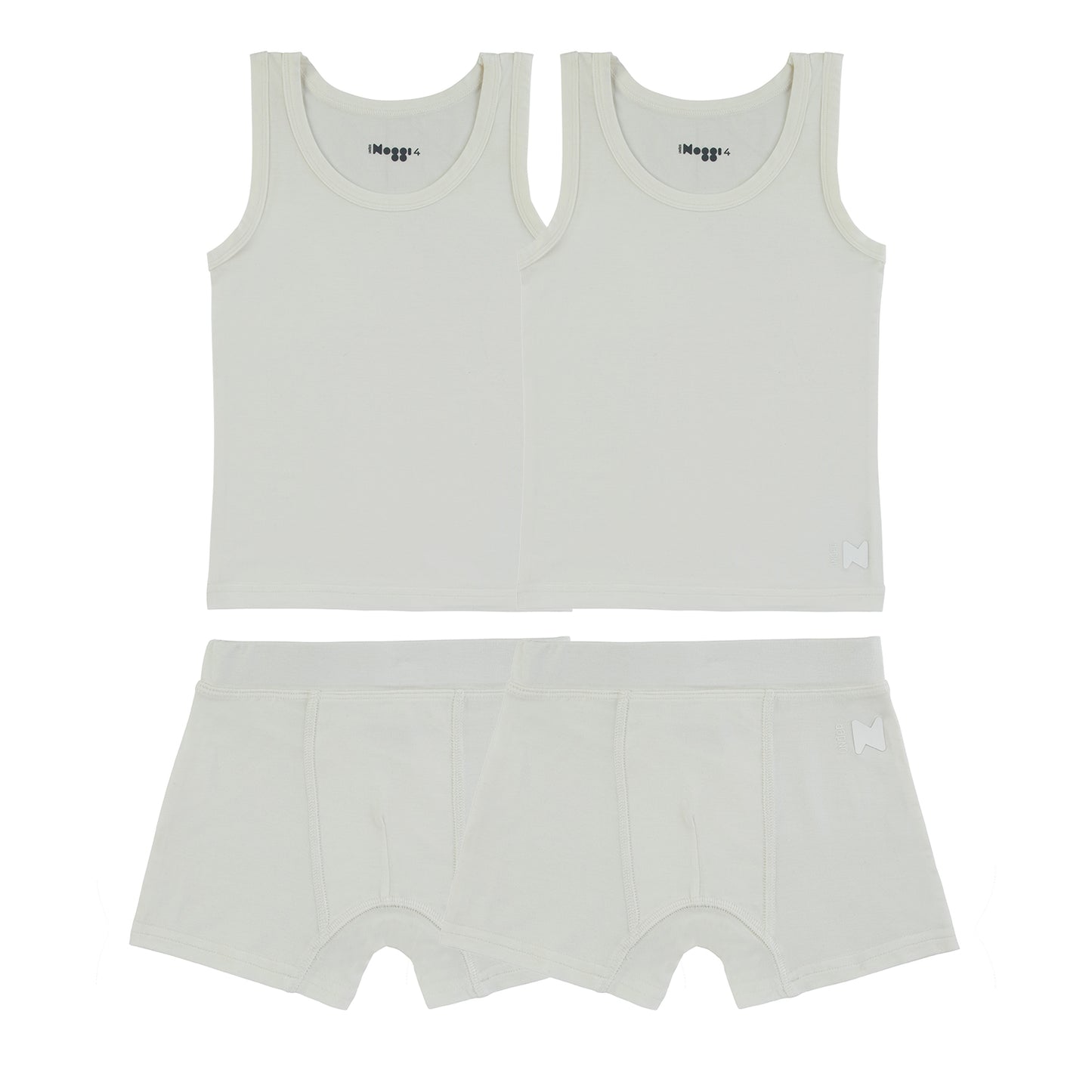Bamboo Cotton White, Boy (2 Sets)