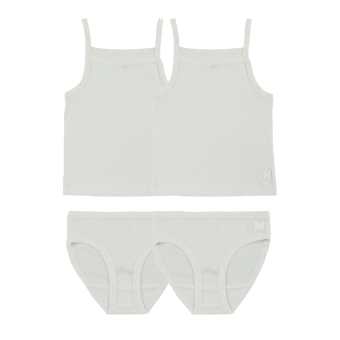 Bamboo Cotton White, Girl (2 Sets)