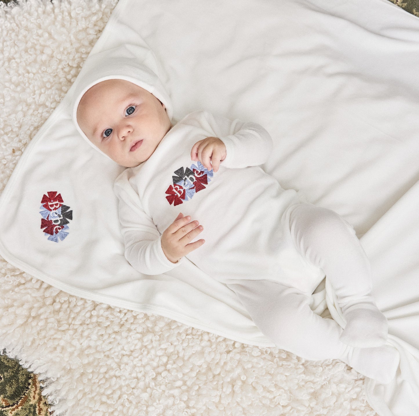 Clover Embroidered Footie