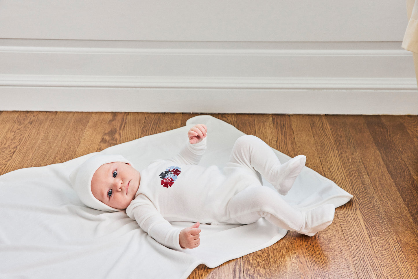 Clover Embroidered Footie