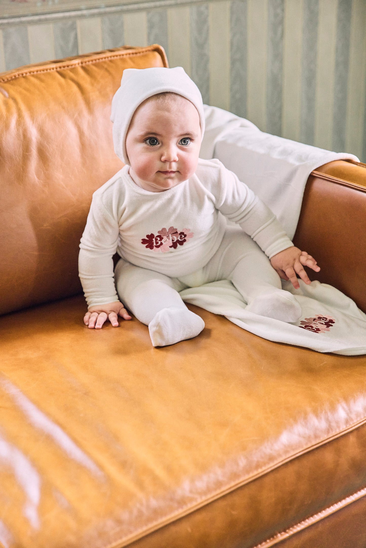 Clover Embroidered Footie