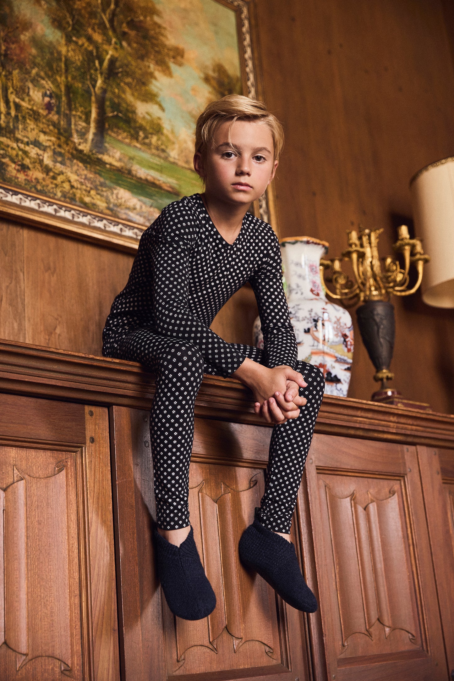 Boys Bamboo Pattern Loungewear Set