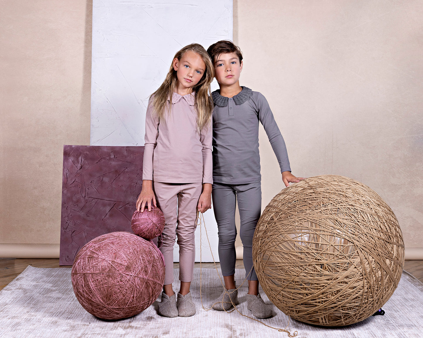 Knit Collar Footie, Boys
