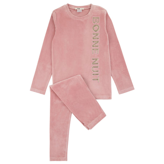 Velour Puffy Letters Loungewear Set