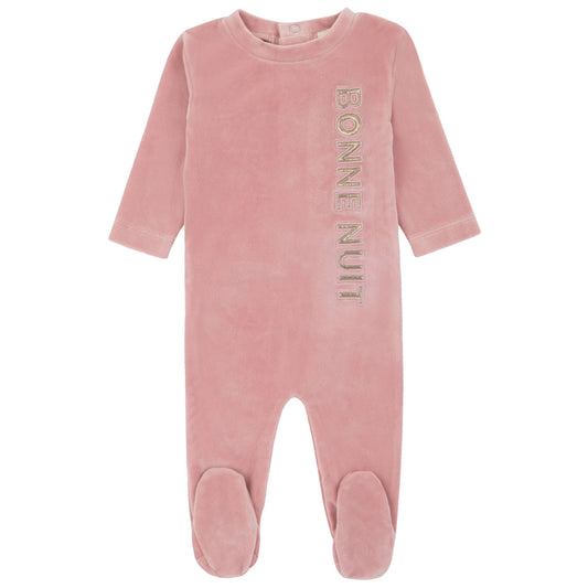 Velour Puffy Letters Footie