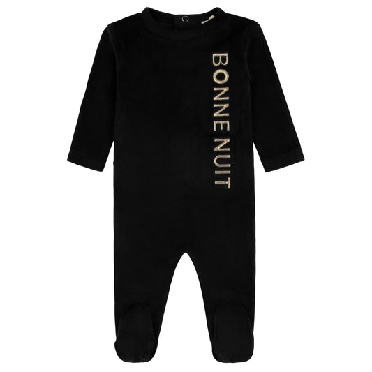 Velour Puffy Letters Footie