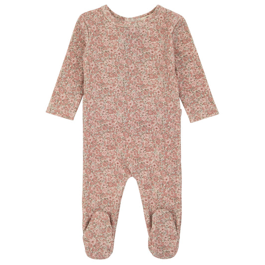 Bamboo Floral Print Footie