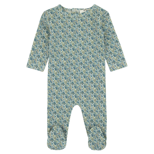 Bamboo Floral Print Footie