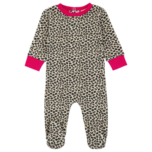 Bamboo Leopard Print Footie