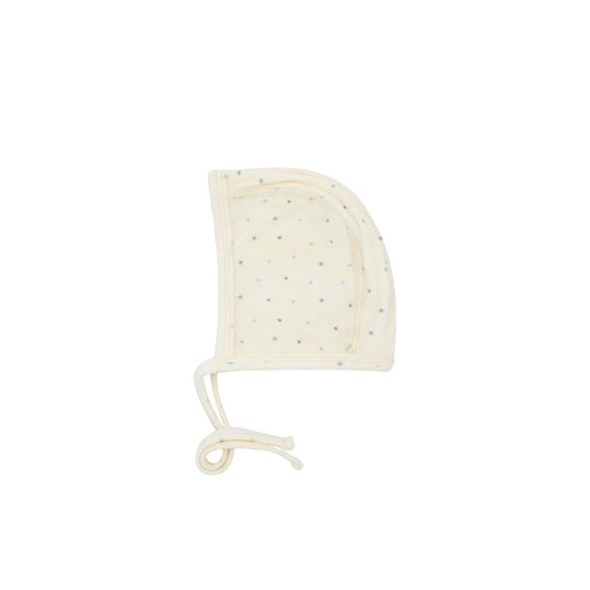 Velour Dot Pattern Wrap Bonnet