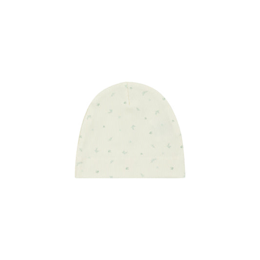 Bamboo Ribbed Floral Beanie
