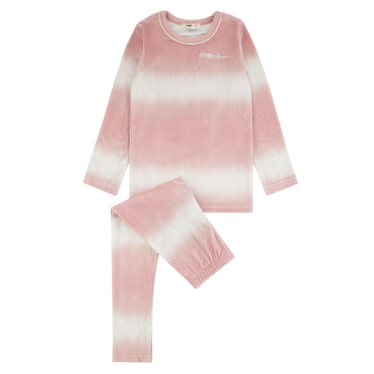 Velour Ombre Loungewear Set, Pink