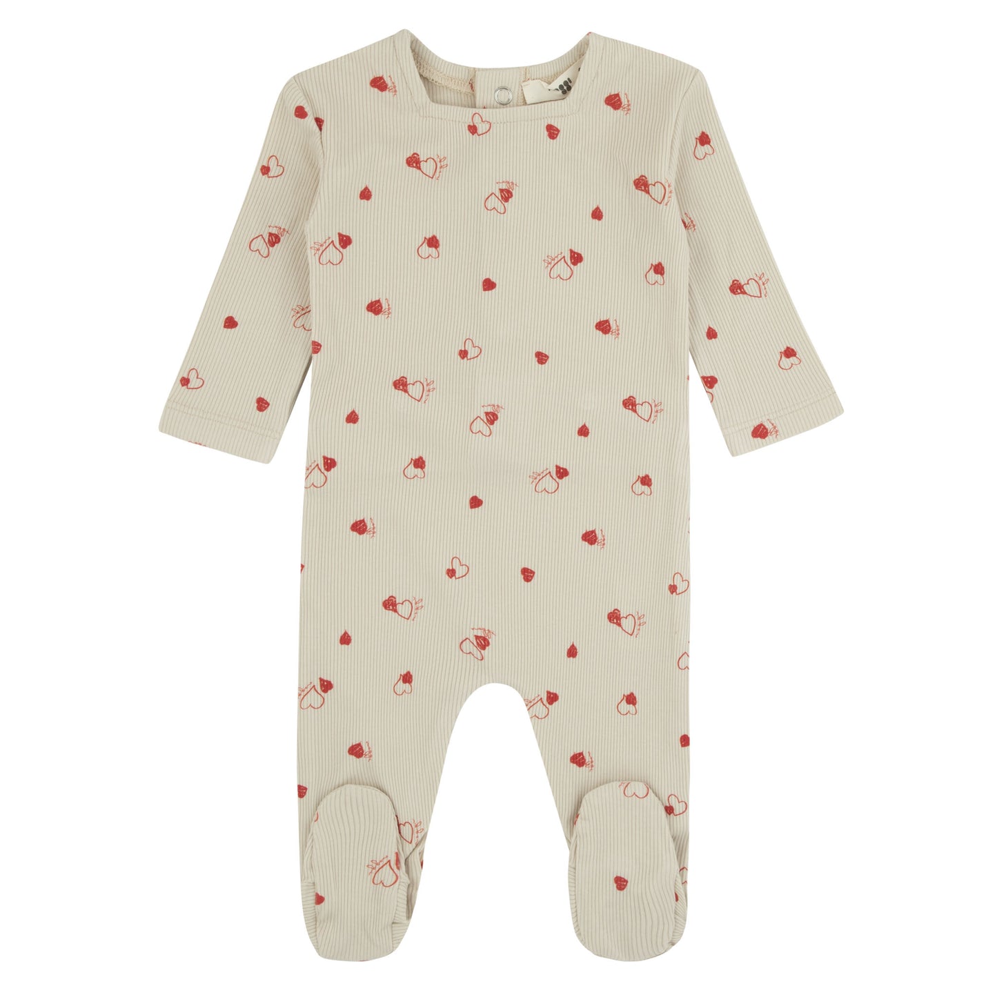 Bamboo Heart Printed Footie