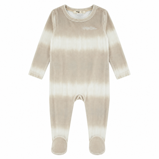 Velour Ombre Footie, Neutral