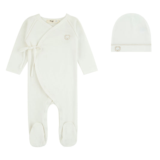 Teddy Wrap Footie And Beanie, Boys