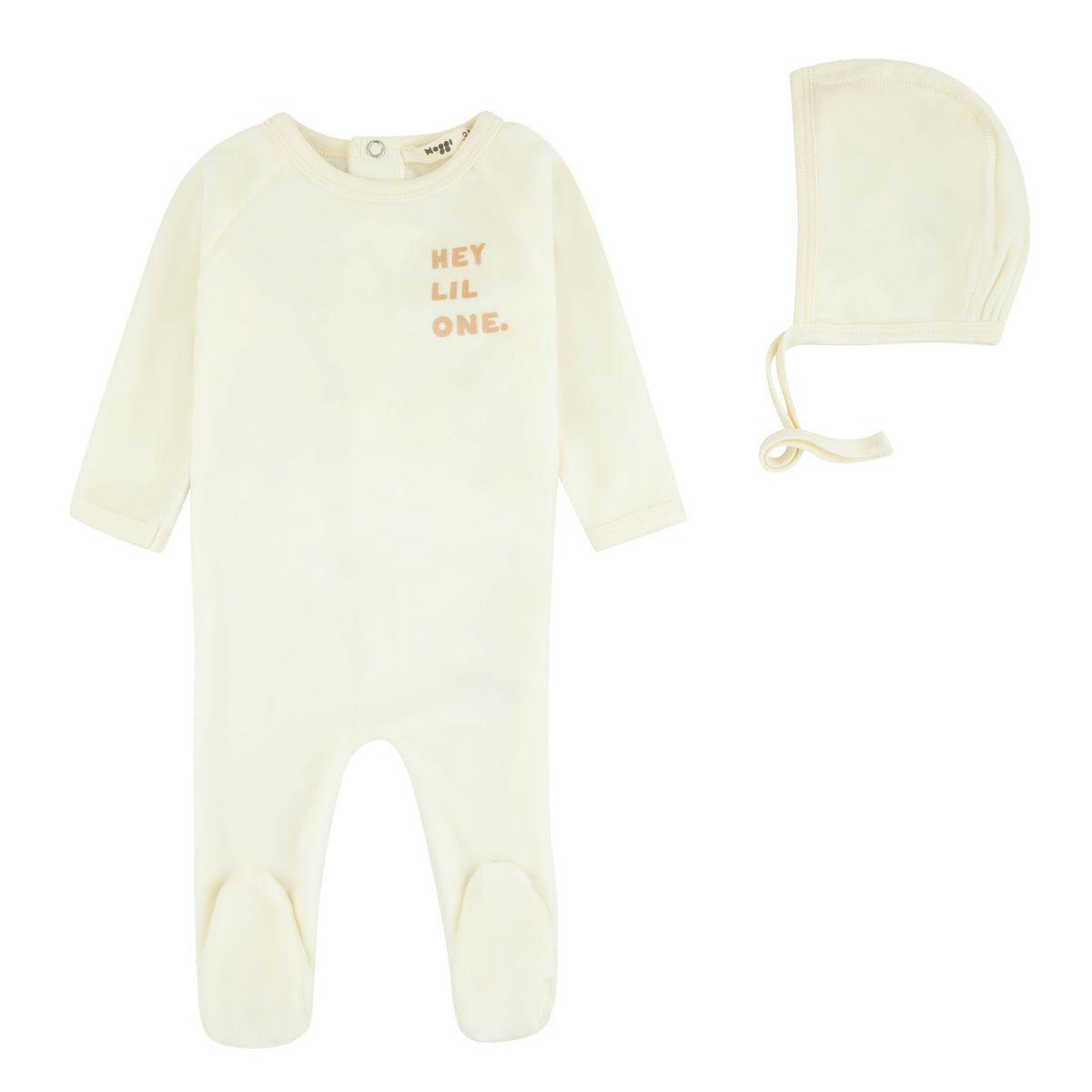 Hey Lil One Footie And Bonnet
