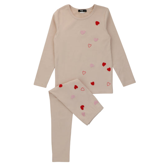 Scattered Heart Loungewear Set, Girl