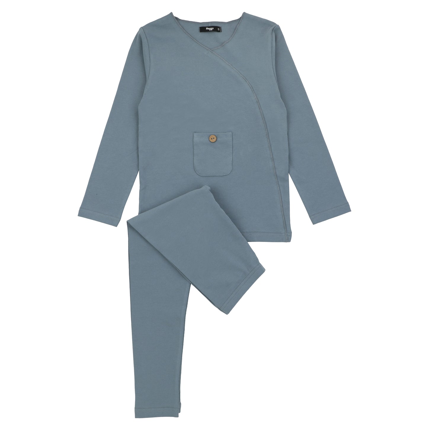 Wrap with Pocket Loungewear Set, Blue