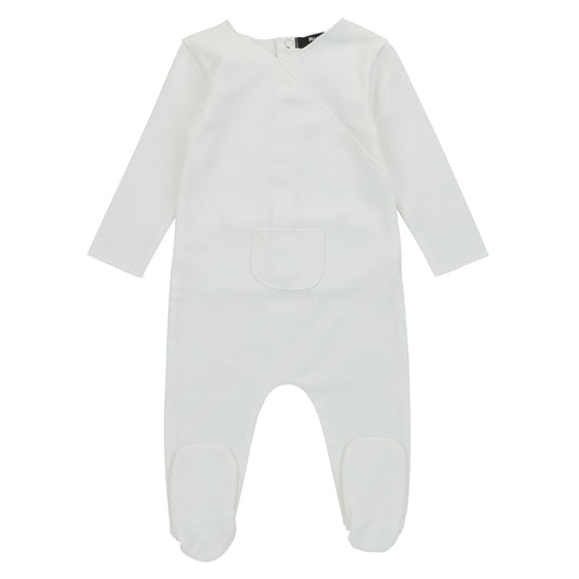 Pocket Wrap Footie, White