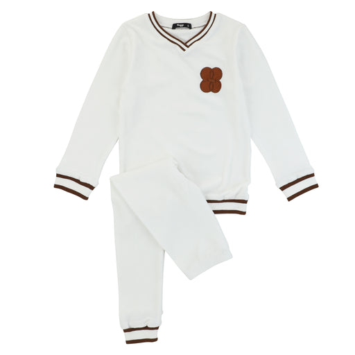 Kid Slub Rib Color Block Cotton Loungewear Set for Kids – PAIGELAUREN