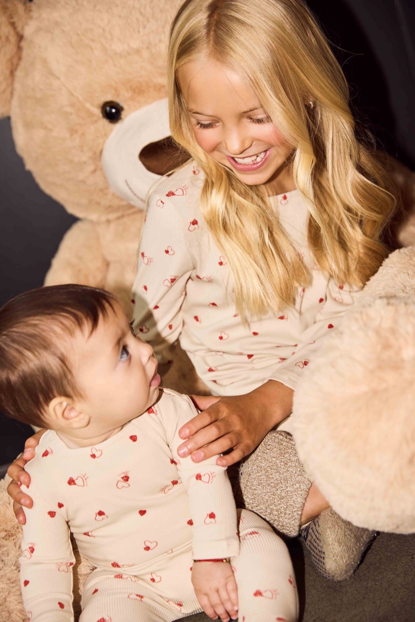 Bamboo Heart Printed Loungewear Set