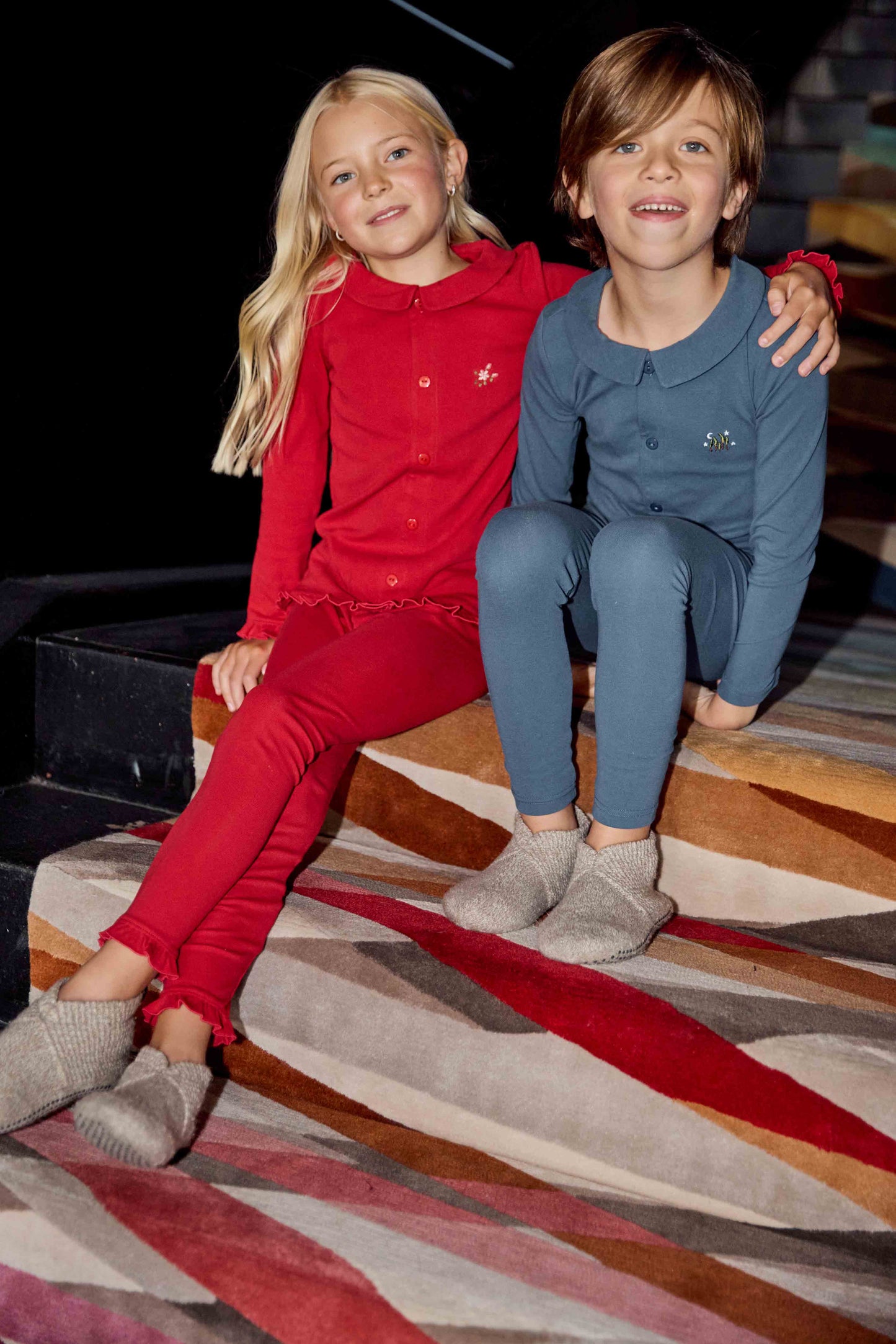 Ruffle Grandpa Loungewear Set