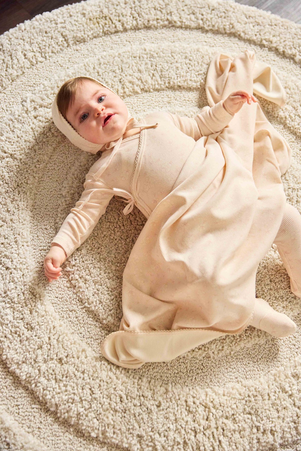 Ribbed Floral Wrap Footie