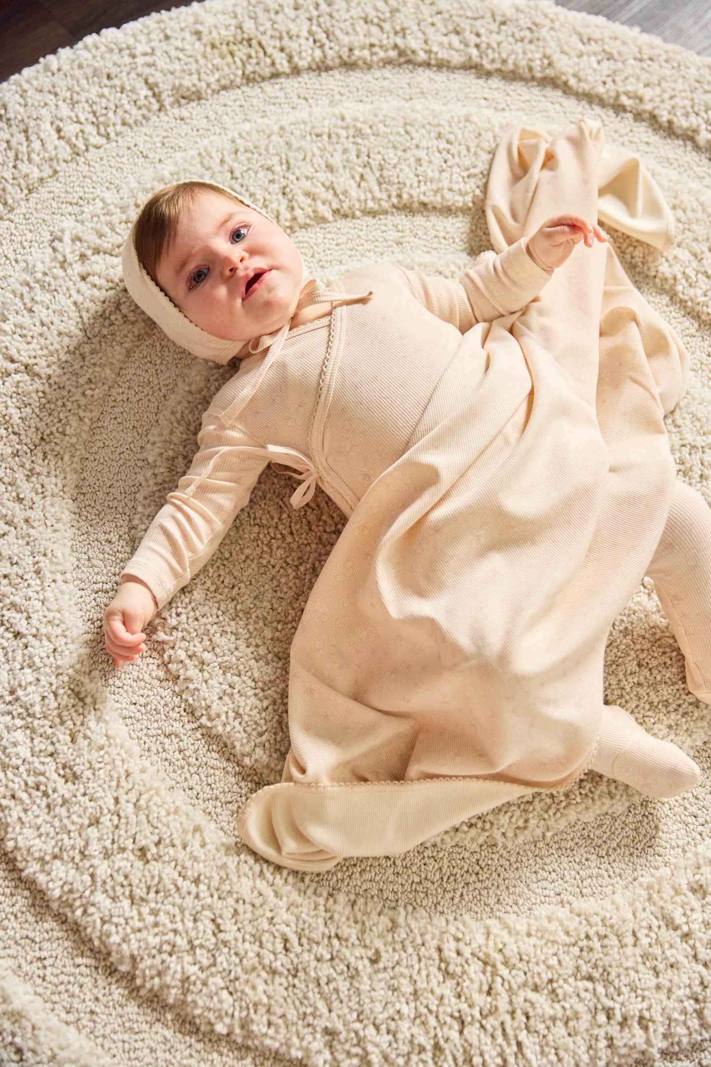 Ribbed Floral Wrap Footie