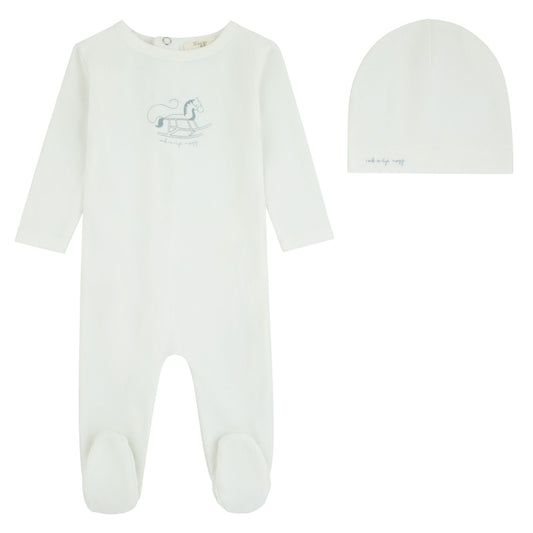Rocking Horse Footie And Beanie, Boys