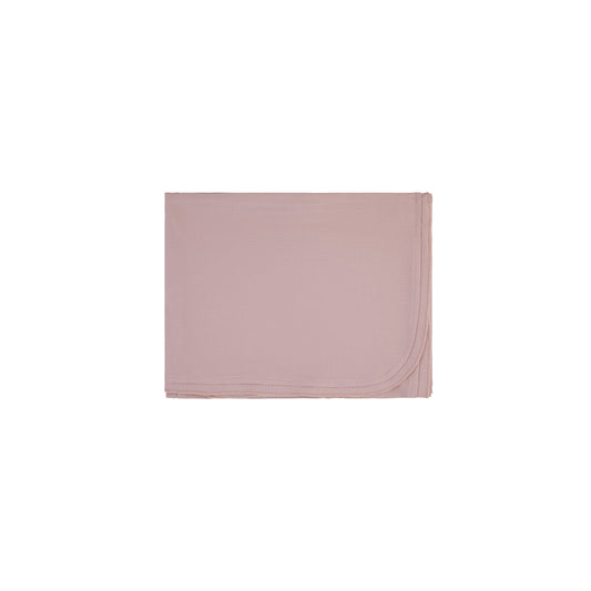 Bamboo Ribbed Blanket-Dusty Pink