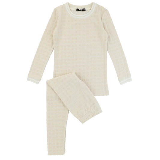 Signature Heart Print Loungewear Set, Natural