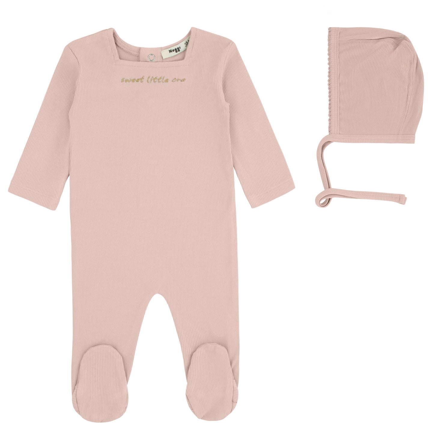 Sweet Little One Footie And Bonnet, Pink