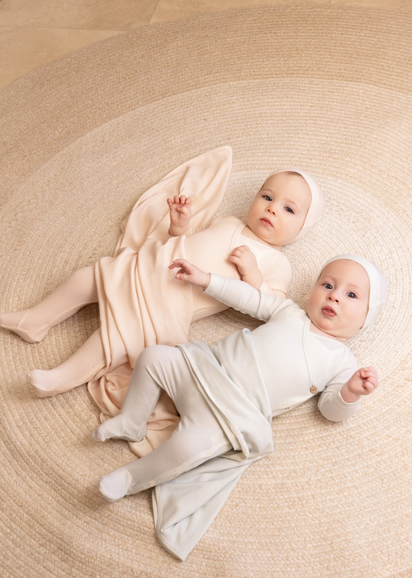 Bamboo Ribbed Striped Blanket, Pink