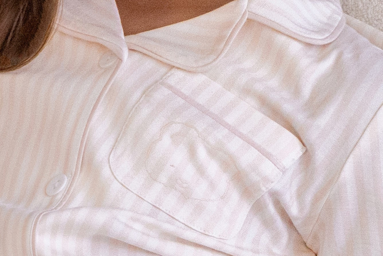 Striped Button Down Loungewear Set, Girls