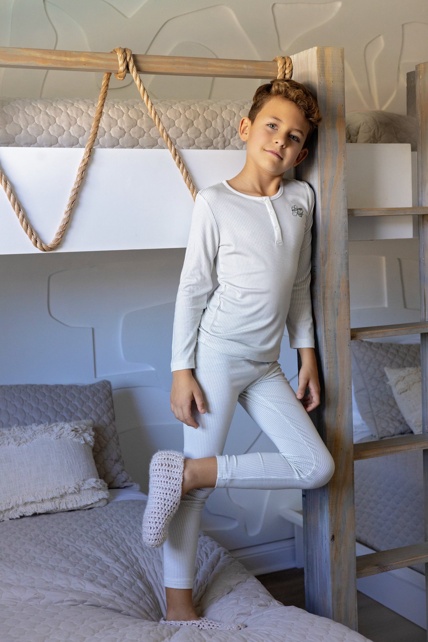 Gingham Loungewear Set, Boys