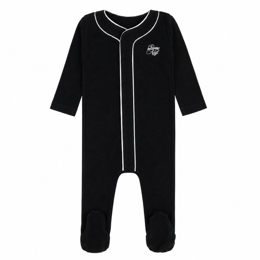 Bamboo Button Down Footie, Boys