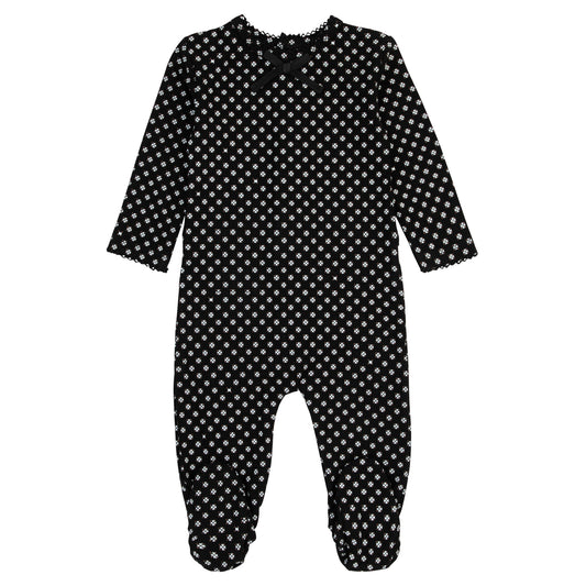 Girls Bamboo Pattern Footie