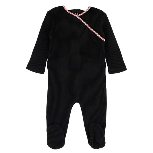 Girls Bamboo Braided Trim Wrap Footie